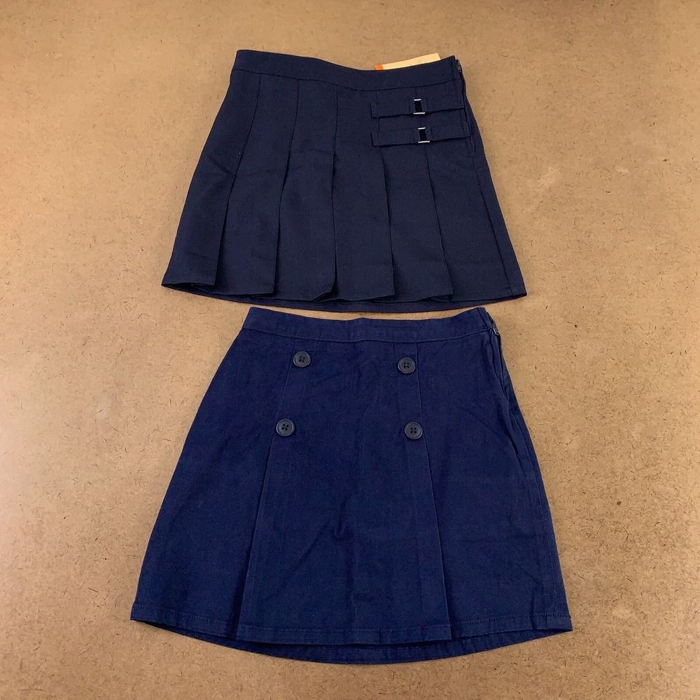 Girls Size 8 Navy French Toast & The Children's Place Uniform Skort Set NWT